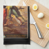 ヴィンテージトラベルメキシコブルファイティングマタドール キッチンタオル (四つ折り)