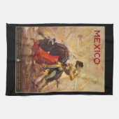 ヴィンテージトラベルメキシコブルファイティングマタドール キッチンタオル (横)
