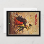 ヴィンテージトラベルメキシコブルファイティングマタドール ポストカード (正面/裏面)