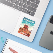 ヴィンテージトラベルモニュメントバレーアリゾナレトロ シール (ノートパソコンとiPhone)