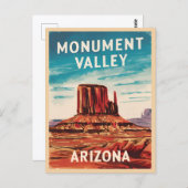 ヴィンテージトラベルモニュメントバレーアリゾナレトロ ポストカード (正面/裏面)