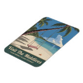 ヴィンテージトラベルモルディブアイランドシーサイド風光明媚 マグネット (左側)