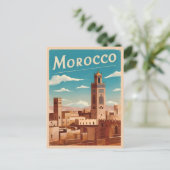 ヴィンテージトラベルモロッコ北アフリカレトロ風光明媚 ポストカード (スタンド正面)