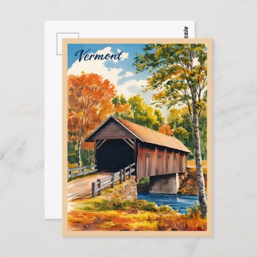 ヴィンテージトラベルモンランドスケープレトロ風光明媚 ポストカード (正面/裏面)