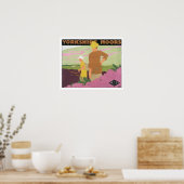 ヴィンテージトラベルヨークシャーモーズイングランド ポスター (キッチン)