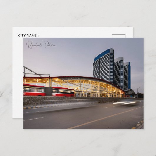 ヴィンテージトラベルラワルピンディパキスタンバケーションレトロ ポストカード (正面/裏面)