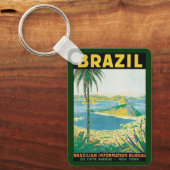 ヴィンテージトラベルリオデジャネイロブラジル沿岸ビーチ キーホルダー (正面)