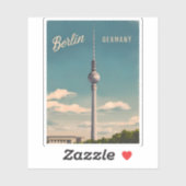 ヴィンテージトラベルリンドイツレトロ風光明媚 シール (シート)