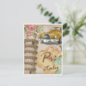 ヴィンテージトラベルリーニングタワーオブピサレトロ ポストカード (スタンド正面)