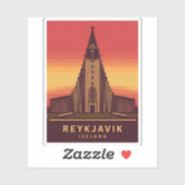 ヴィンテージトラベルレイキャビクアイスランドハーグリムスカークジャ シール (シート)