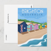 ヴィンテージトラベルレトロブライトンオーストラリア ポストカード (正面/裏面)