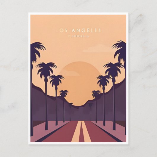 ヴィンテージトラベルロスアンゼルスカリフォルニアアメリカ ポストカード (正面)