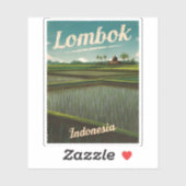 ヴィンテージトラベルロンボクインドネシアレトロ名勝 シール (シート)