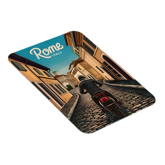 ヴィンテージトラベルローマイタリアレトログラフィック マグネット (右側)