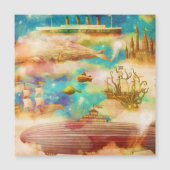 ヴィンテージトラベルワールドスカイブルー海クジラ (正面)