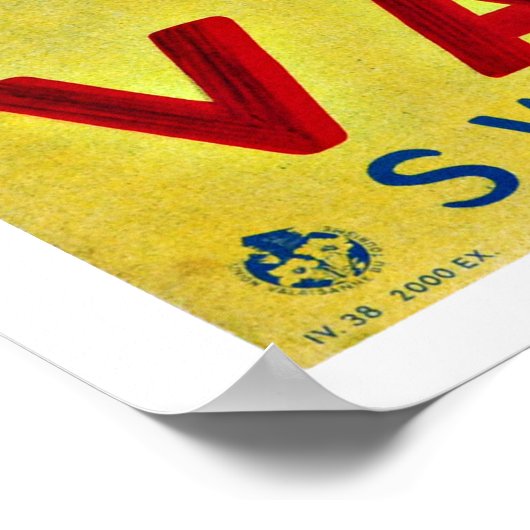 ヴィンテージトラベルヴァレスイスファームハウス ポスター (角)