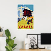 ヴィンテージトラベルヴァレスイスファームハウス ポスター (ホームオフィス)