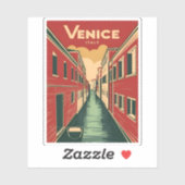 ヴィンテージトラベルヴェネツィアイタリアレトログラフィック シール (シート)