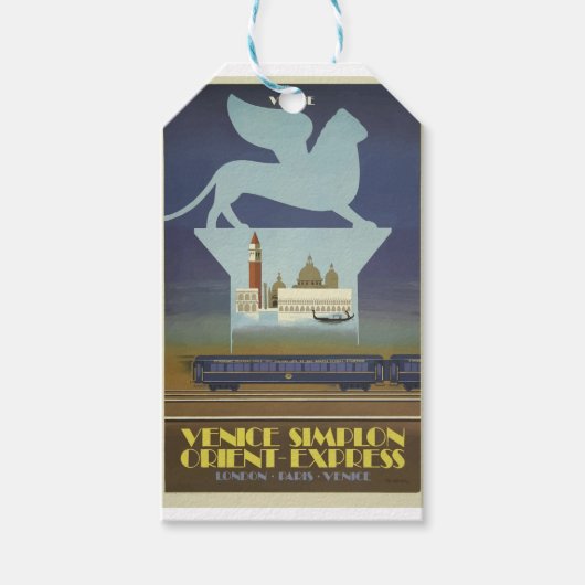 ヴィンテージトラベルヴェネツィアオリエ表現ント ギフトタグ (正面)