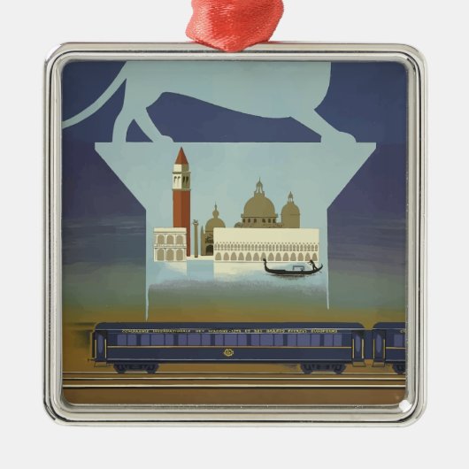 ヴィンテージトラベルヴェネツィアオリエ表現ント メタルオーナメント (正面)