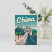 ヴィンテージトラベル中国素晴らしウォールレトログラフィック ポストカード (スタンド正面)