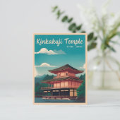 ヴィンテージトラベル京都ゴールデンテンプルレトロ名勝 ポストカード (スタンド正面)