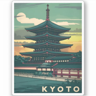 ヴィンテージトラベル京都ジャパンレトログラフィック シール