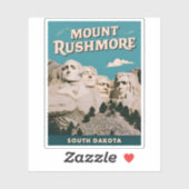 ヴィンテージトラベル山ラシュモアレトログラフィック シール (シート)