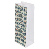 ヴィンテージトラベル抱き枕 ワインギフトバッグ (正面アングル)