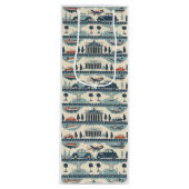 ヴィンテージトラベル抱き枕 ワインギフトバッグ (正面)