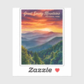 ヴィンテージトラベル素晴らしスモークマウンテンズナショナルパーク シール (シート)