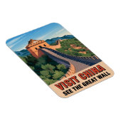 ヴィンテージトラベル素晴らし中国壁レトロ風景 マグネット (右側)