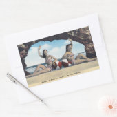 ヴィンテージトラベル – サンタクルーズカリフォルニアビーチ 長方形シール (封筒)