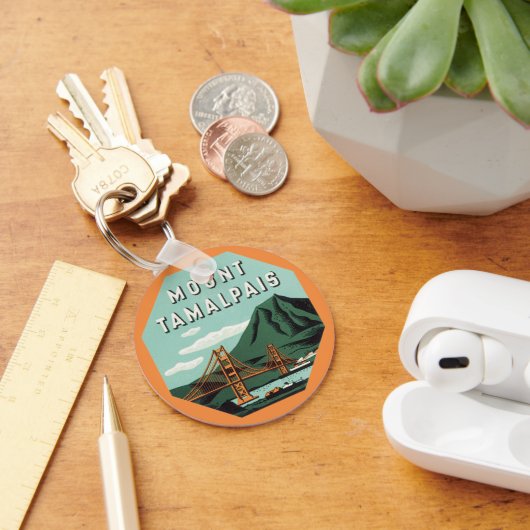 ヴィンテージトラベル、タマルパイスマウンテンまたは山タム キーホルダー (デスク)