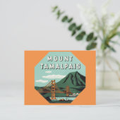 ヴィンテージトラベル、タマルパイスマウンテンまたは山タム ポストカード (スタンド正面)