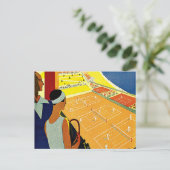 ヴィンテージトラベル，テニス，スポーツ，モンテカルロモナコ ポストカード (スタンド正面)