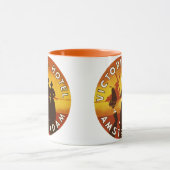 ヴィンテージトラベル，ビクトリアホテル，アムステルダム，オランダ マグカップ (中央)