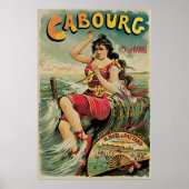 ヴィンテージトラベル、ビーチリゾートカボールフランス ポスター (正面)