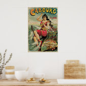 ヴィンテージトラベル、ビーチリゾートカボールフランス ポスター (キッチン)