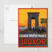 ヴィンテージトラベル、ルクソール冬の宮殿、エジプトアフリカ ポストカード (正面/裏面)