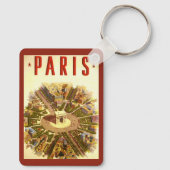 ヴィンテージトラベル，凱旋門パリフランス キーホルダー (裏面)