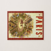 ヴィンテージトラベル，凱旋門パリフランス ジグソーパズル (横)