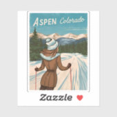 ヴィンテージトラベル《植物》アスペンコロラドレトログラフィック シール (シート)