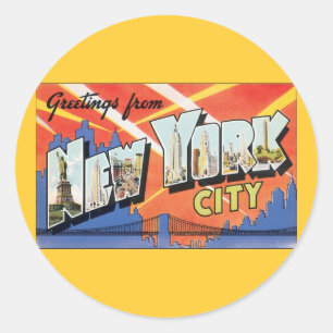 ヴィンテージトラベルNYC ニューヨーク市からのご挨拶 ラウンドシール