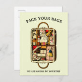 ヴィンテージトランクリップテンプレート 案内ポストカード (正面/裏面)