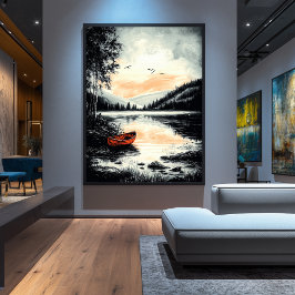 ヴィンテージトランクルレイクセーリーン自然エスケープ ポスター