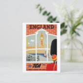 ヴィンテージトランス – カナダ航空路線イングランド旅行 ポストカード (スタンド正面)