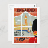 ヴィンテージトランス – カナダ航空路線イングランド旅行 ポストカード (正面/裏面)