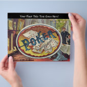 ヴィンテージトランプのポーカーメン喫煙ルーム賭博 チラシ (手)