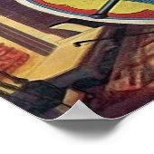 ヴィンテージトランプのポーカーメン喫煙ルーム賭博 ポスター (角)